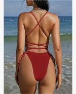 Traje de baño para mujer rojo, trusas en Holguín