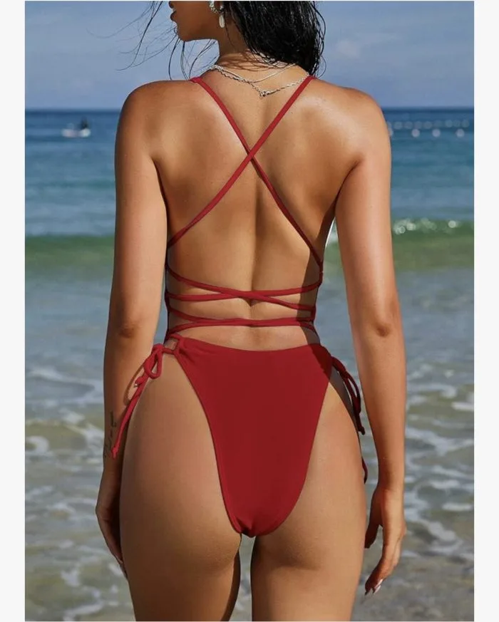 Traje de baño para mujer rojo, trusas en Holguín