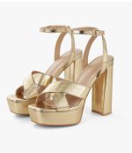 Zapatos de Tacón de Mujer Dorados-Holguin
