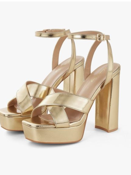 Zapatos de Tacón de Mujer Dorados-Holguin