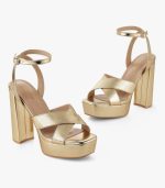 Zapatos de Tacón de Mujer Dorados